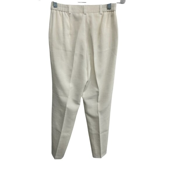 Vintage Pioneer Ladies Original White Tapered High Waisted Pleated Pants - Picture 2 of 8
